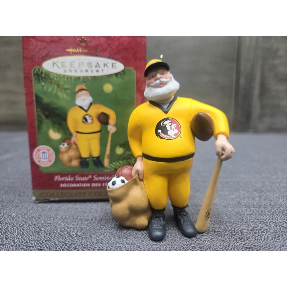 Hallmark 2001 Florida State Seminoles Santa Keepsake Ornament FSU Collegiate...